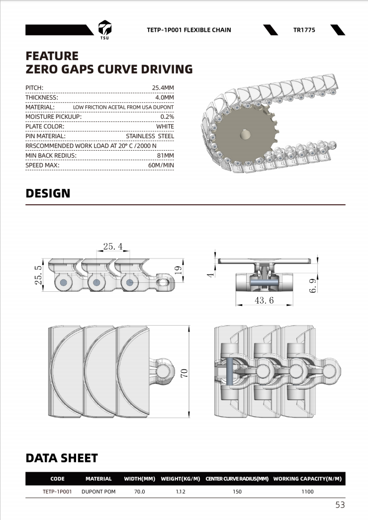 Curve Flexible Chain TR1775 1